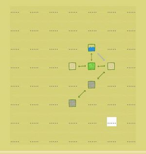 An example DungeonMaker web map displayed on the grid.