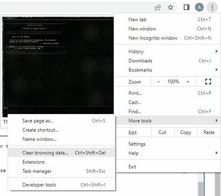 This is how to clear browsing data to try to restore webclient default layout.